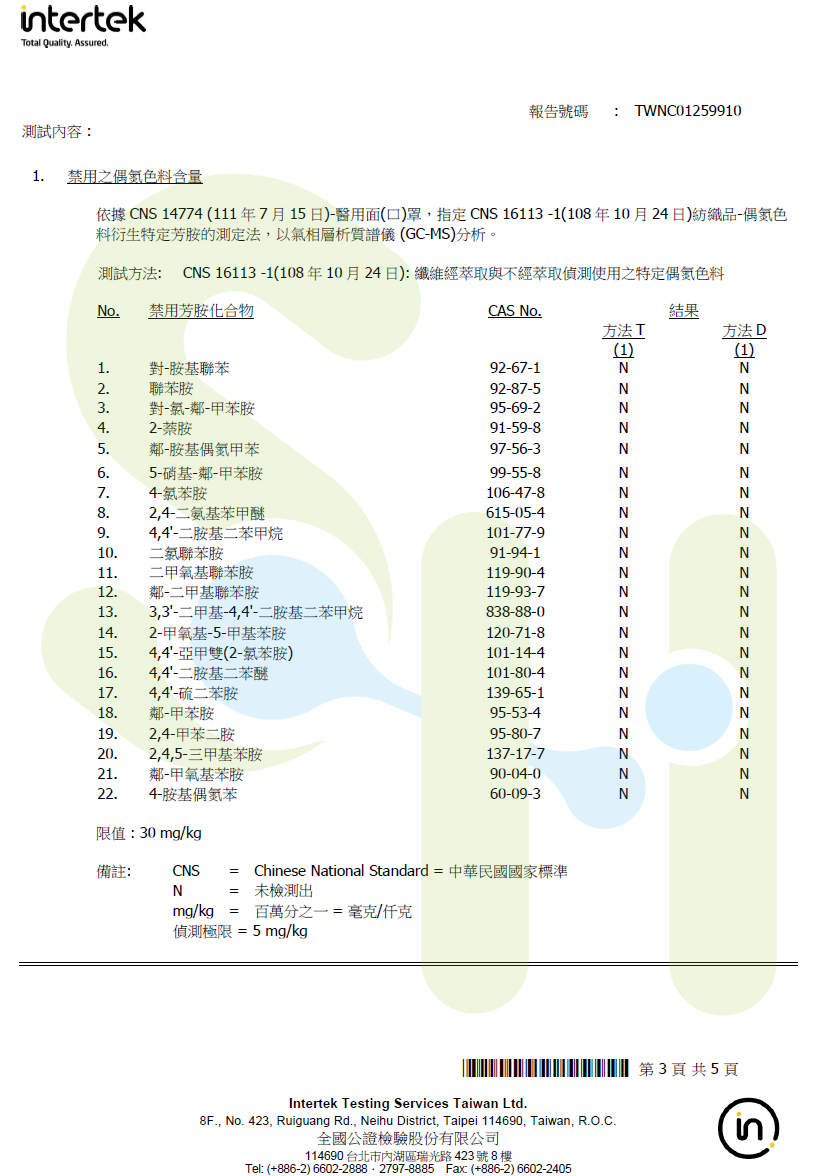 上好醫療防護口罩-檢驗報告